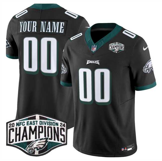 Men & Women & Youth Philadelphia Eagles Active Player Custom Black 2024 NFC East Champions F.U.S.E. Vapor Untouchable Limited Stitched Football Jersey,We sell and wholesale Men & Women & Youth Philadelphia Eagles Active Player Custom Black 2024 NFC East Champions F.U.S.E. Vapor Untouchable Limited Stitched Football Jersey on line form chian!